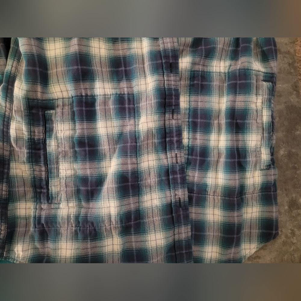 Pendleton Blue/Green Plaid Lined Shirtjacket Long… - image 2